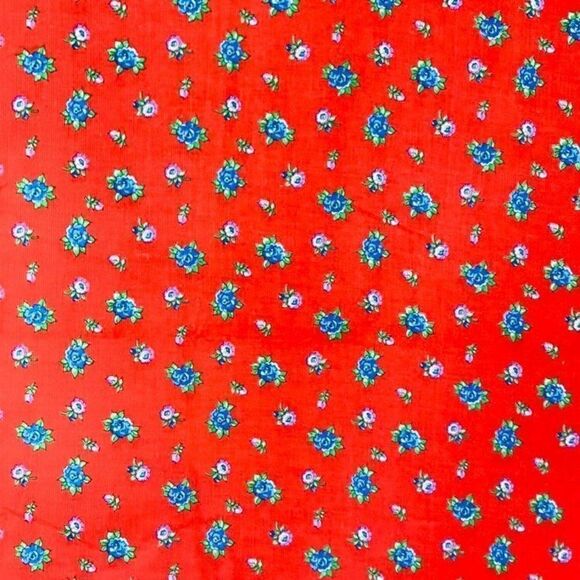 Vintage Small Corduroy Fabric Floral - Picture 2 of 6